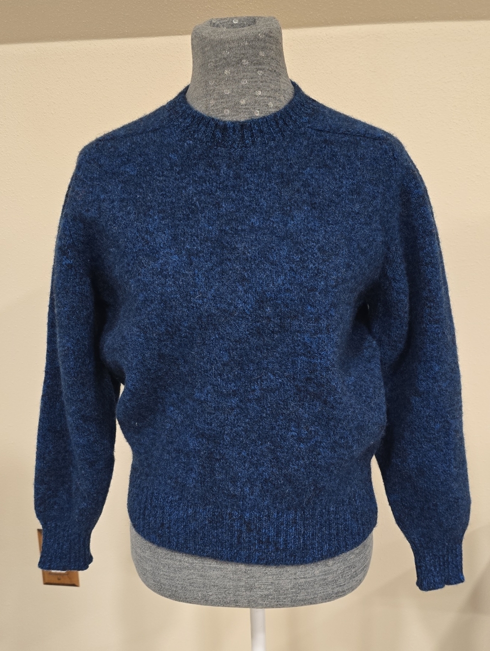 Vintage GAP Shetland Wool Crewneck Sweater in Navy Blue